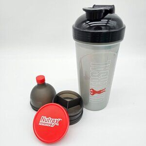 Sport Shaker Bottle 25oz (700ml) and Travel Funnel/Pill Container - Bundle (2pc)